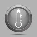 Thermometer silhouette icon on gray background